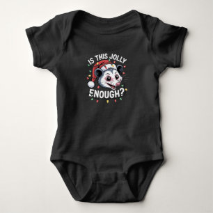 Ist das fröhlich genug? Weihnachtsopossum sarkasti Baby Strampler