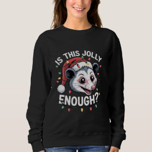 Ist das fröhlich genug? Weihnachtsopossum Sarkasti Sweatshirt