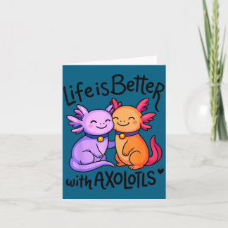 Ist das Hemd Leben besser Axolotls Valentinstag Ax Karte