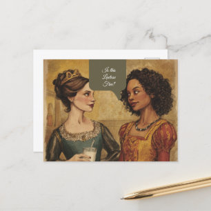 Ist das hier lactosefrei? Ist das lustig? Postkarte