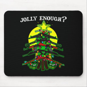 Ist das lustig genug - Pistole Weihnachtsbaum Hand Mousepad