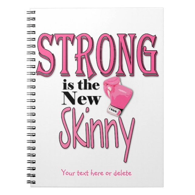Ist das neue dünne STARK! Mit rosa Boxhandschuhen Notizblock (Vorderseite)