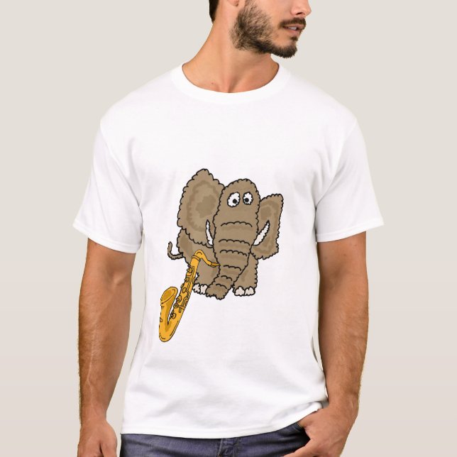 IST der Elefant, der den Saxophone-T - Shirt (Vorderseite)