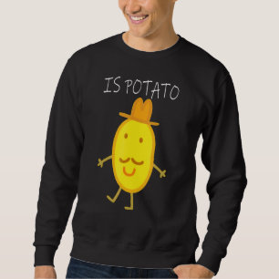 Ist die Kartoffel Niedlich, wie man sie im späten Sweatshirt