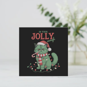 Ist diese fröhliche Weihnachtsfeier mit süßen Katz Feiertagskarte