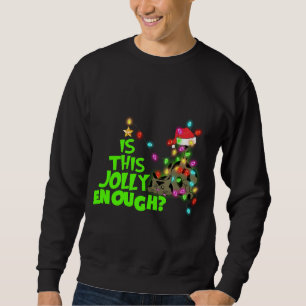 IST DIESE JOLLY GENUGH, Meowy Xmas, Weihnachtskatz Sweatshirt