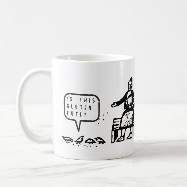 Ist dieser Gluten-freie Vogel-Cartoon lustig Kaffeetasse (Links)