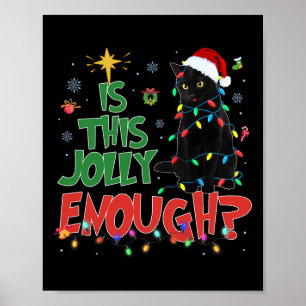 Ist dieser schwarze Katzen-Weihnachtsbaum fröhlich Poster