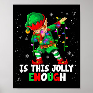Ist dieses fröhliche Weihnachtspyjama Xmas Santa E Poster