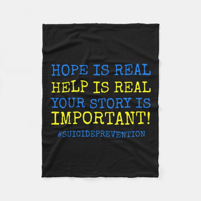 Ist echte Suizidprävention - Fleecedecke (Vorderseite)