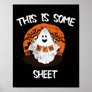 Ist ein bisschen Boo-Blatt Halloween-Geist Lustige Poster