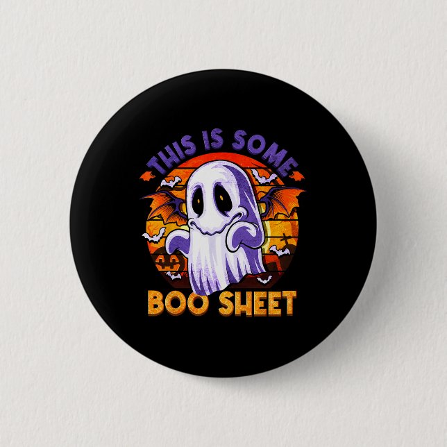 Ist ein Boo Sheet Ghost sprichwörtlich Halloween M Button (Vorderseite)