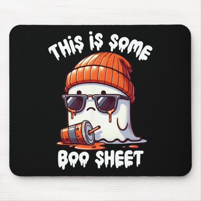 Ist ein Bootschild lustig Geister Spooky Jahreszei Mousepad (Vorne)