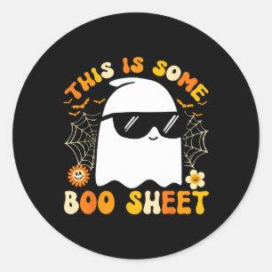 Ist ein Bootsheet Halloween Ghost Funny Cool Men W Runder Aufkleber