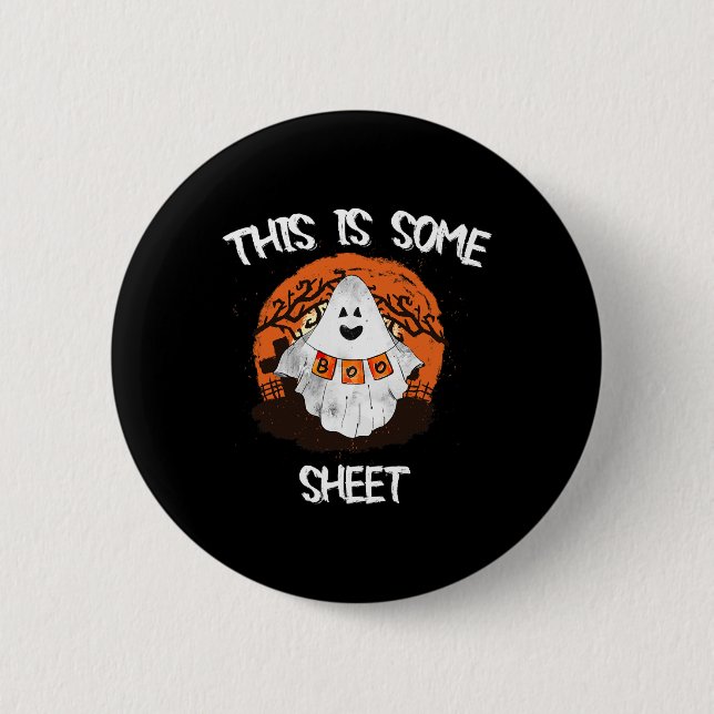 Ist ein Bootsheet Halloween Ghost Funny Geschenk M Button (Vorderseite)