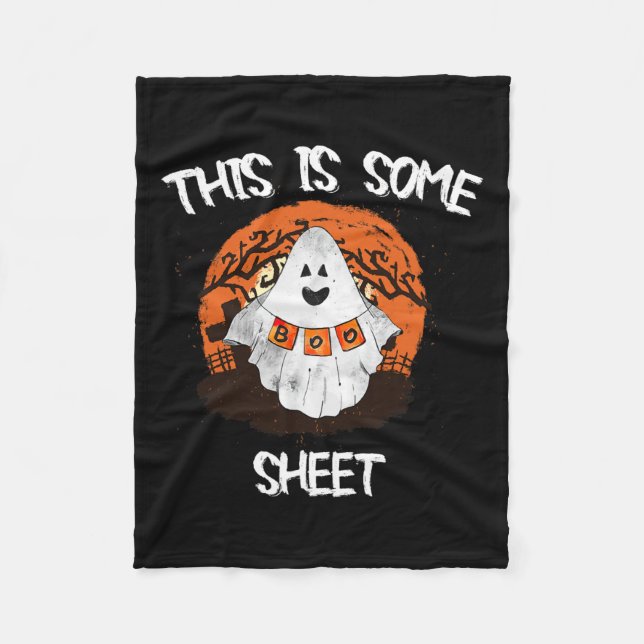 Ist ein Bootsheet Halloween Ghost Funny Geschenk M Fleecedecke (Vorderseite)