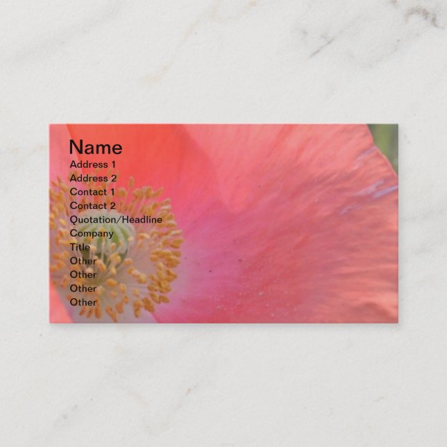 Ist eine Gelegenheit täglich Visitenkarte (Vorderseite)