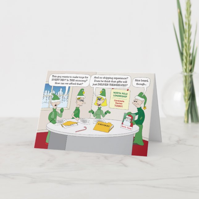 "Ist einfach nicht fertig?" Weihnachtsgrüße Feiertagskarte (Vorderseite)