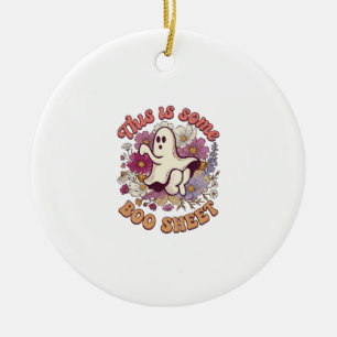 Ist Einiges Boo-Blatt-Gespenst Retro-Blumen_1 Keramik Ornament