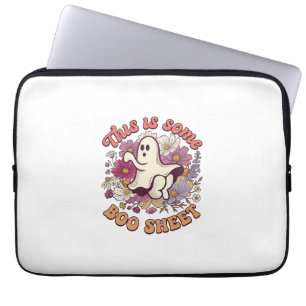Ist Einiges Boo-Blatt-Gespenst Retro-Blumen_1 Laptopschutzhülle