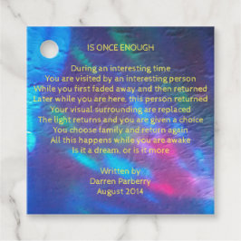 Ist einmal genug Gedicht - Gefallen Tags Geschenkanhänger