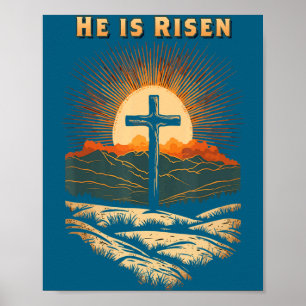 Ist er auferstanden Ostern Auferstehung Jesus Poster