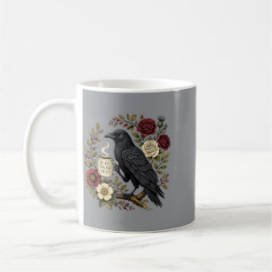 Ist er eine Vintage-Behörde verdunkelte Krähe Rabe Kaffeetasse