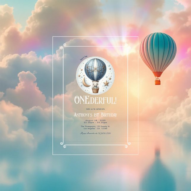 Ist er nicht die vollkommene Acrylic First Birthda Acryleinladungen (Von Creator hochgeladen)