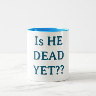 IST ER NOCH TOT??Kaffeezubereitung? Zweifarbige Tasse