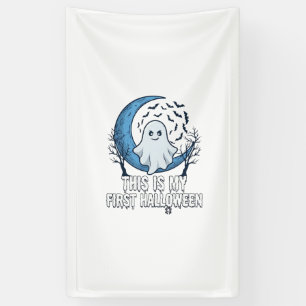 Ist erster Halloween-Geist Halbmond Fledermäuse_1 Banner