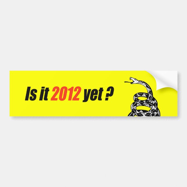 Ist es 2012 schon? autoaufkleber (Vorne)