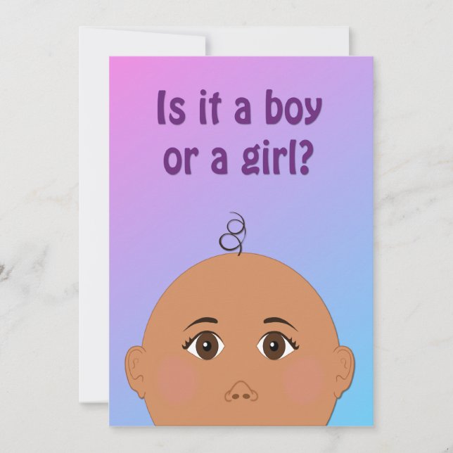 Ist es ein Party für Jungen oder Mädchen - Gender  Einladung (Vorderseite)