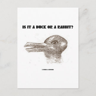 Ist es eine Ente oder ein Kaninchen? (optische Ill Postkarte