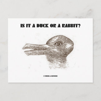 Ist es eine Ente oder ein Kaninchen? (optische Ill Postkarte