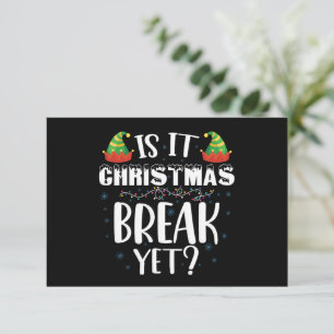 Ist es endlich Weihnachtsferien Lustiger Feiertag Dankeskarte