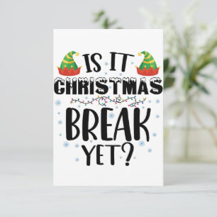 Ist es endlich Weihnachtsferien Lustiger Feiertag Dankeskarte