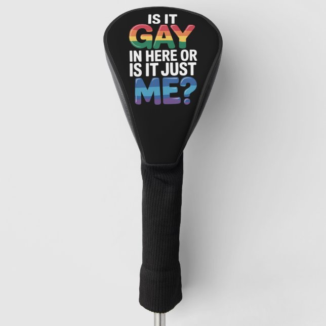 Ist es hier schwul oder ist es nur ich lustige LGB Golf Headcover (Vorderseite)