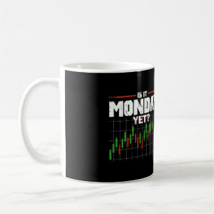 Ist es Montag, aber der sonnige Börsenhändler? Kaffeetasse