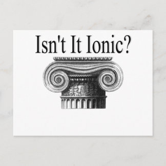 Ist es nicht ionisch? postkarte