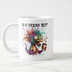 Ist es schon Freitag? Getränkter Coffee Drink Drag Jumbo-Tasse
