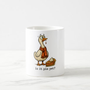 Ist es schon Pie? Gänse-Weihnachtsdesign zum Ernte Kaffeetasse