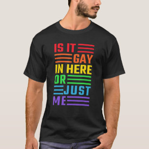 Ist es schwul hier nur ich Gay Pride Lgbt Rainbow T-Shirt