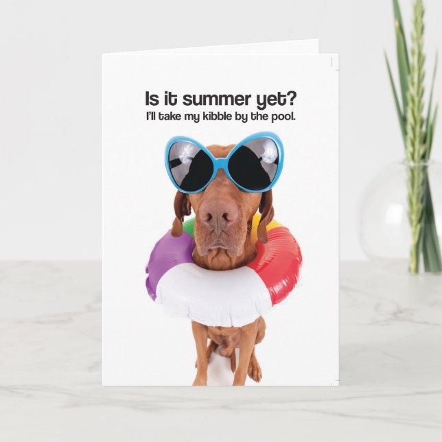 Ist es Sommer schon? (Vizsla) - Gruß-Karte Karte (Vorderseite)