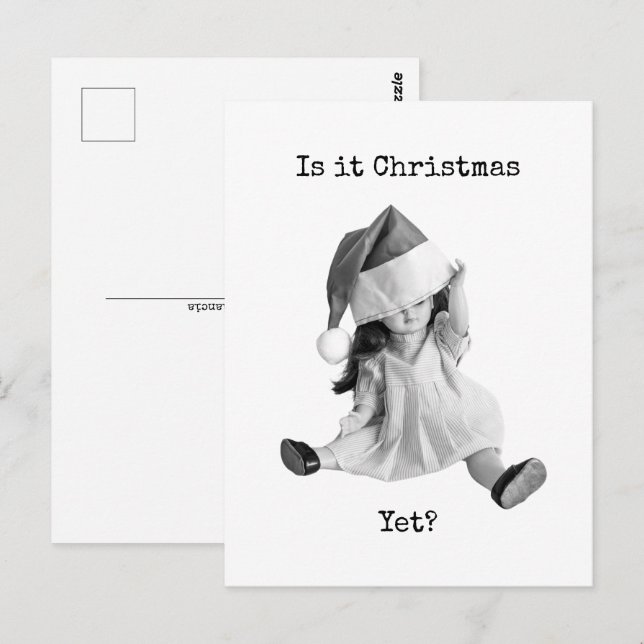 Ist es Weihnachten? Postkarte (Vorne/Hinten)