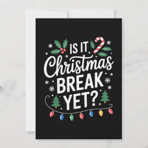Ist es Weihnachtsferien schon Stechpalme Zuckersta Einladung