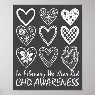 Ist Februar Red Heart Health Herz Poster