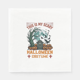 Ist Gruseliges Halloween-Kostüm Grabstein Kürbisse Serviette