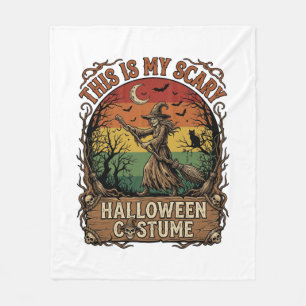 Ist Gruseliges Halloween-Kostüm Hexenbesen Katze Fleecedecke