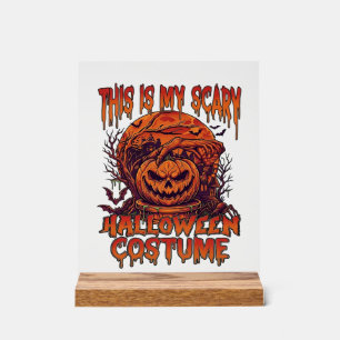 Ist Gruseliges Halloween-Kostüm Kürbis Spinne Fled Acrylschild