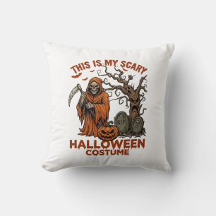 Ist Gruseliges Halloween-Kostüm Orange Reaper Kürb Kissen